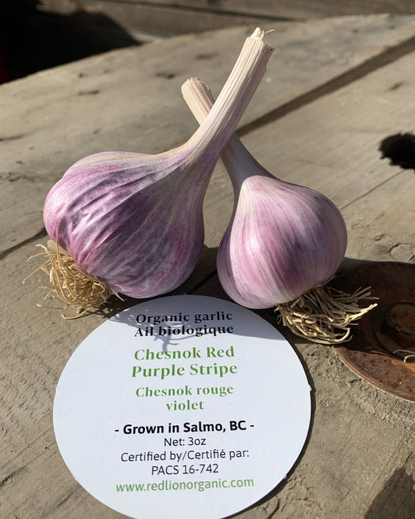 Culinary Chesnok Red Organic Garlic 1lb